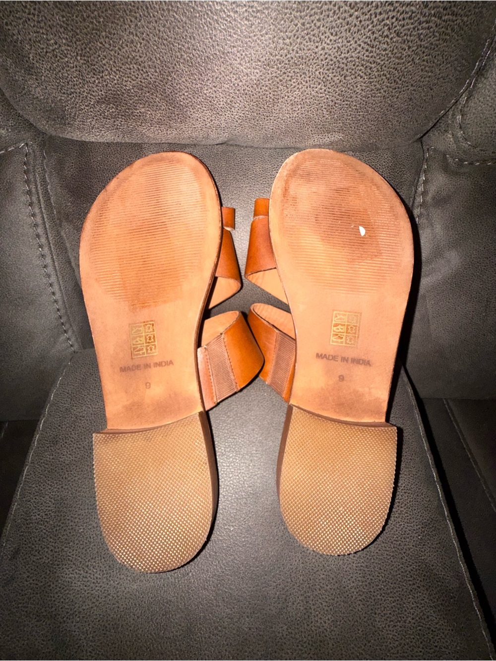 Free people Leather Slide Sandals in Tan size 9 - Picture 6 of 7